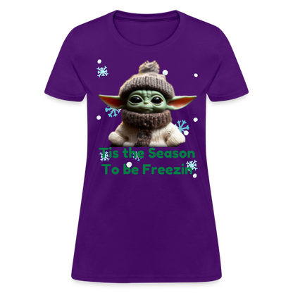 Cold Yoda T-Shirt - purple