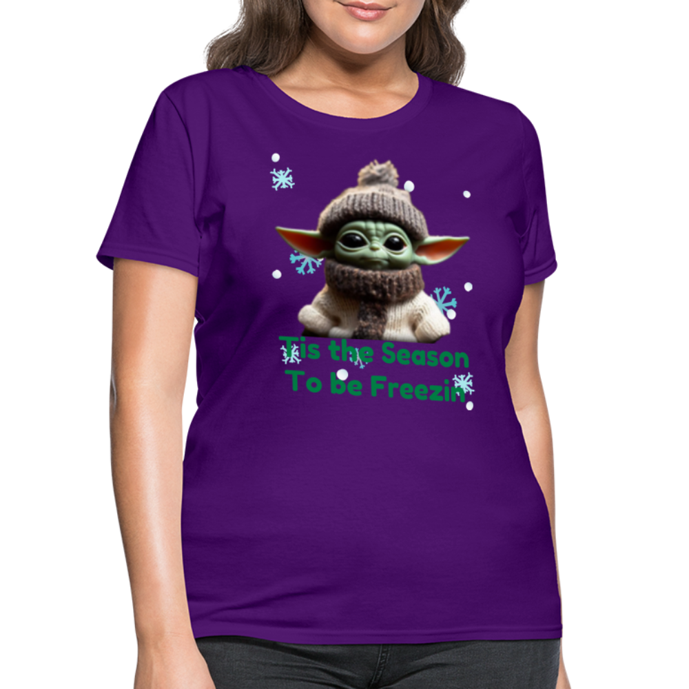 Cold Yoda T-Shirt - purple