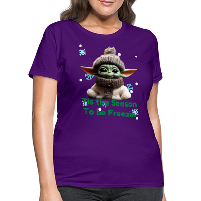 Cold Yoda T-Shirt - purple
