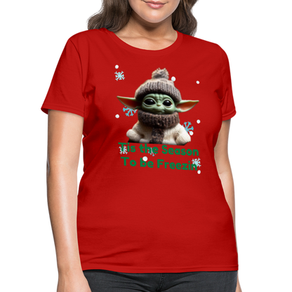 Cold Yoda T-Shirt - red
