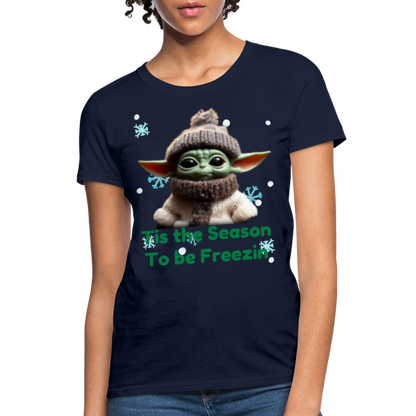 Cold Yoda T-Shirt - navy