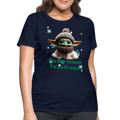 Cold Yoda T-Shirt - navy