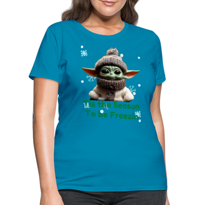 Cold Yoda T-Shirt - turquoise