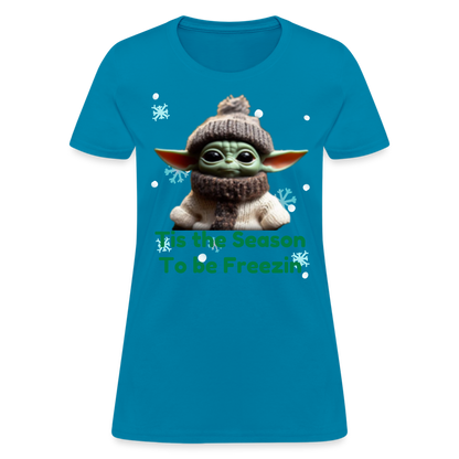 Cold Yoda T-Shirt - turquoise