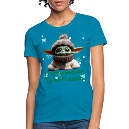 Cold Yoda T-Shirt - turquoise