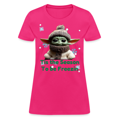 Cold Yoda T-Shirt - fuchsia