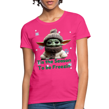 Cold Yoda T-Shirt - fuchsia