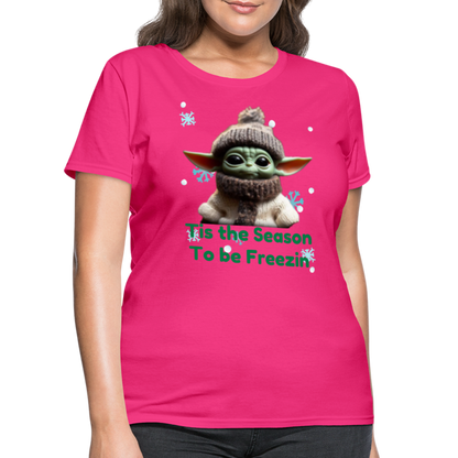 Cold Yoda T-Shirt - fuchsia