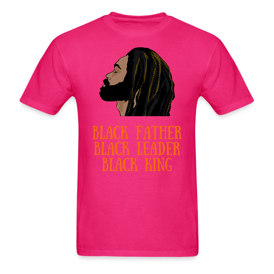 Black Father T-Shirt - fuchsia