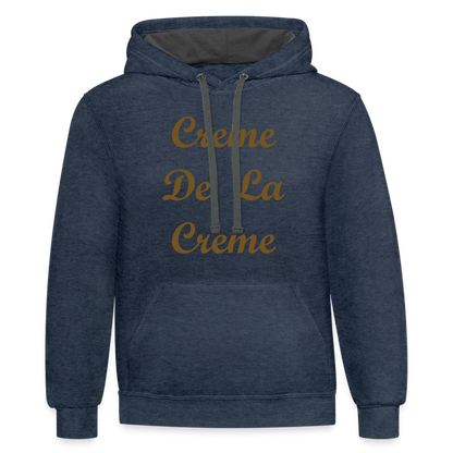 Creme Hoodie - indigo heather/asphalt