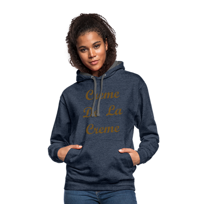 Creme Hoodie - indigo heather/asphalt