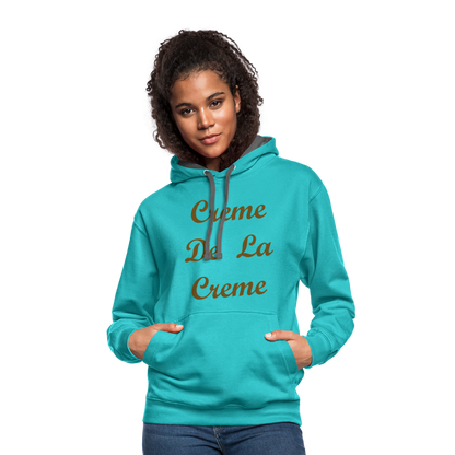 Creme Hoodie - scuba blue/asphalt