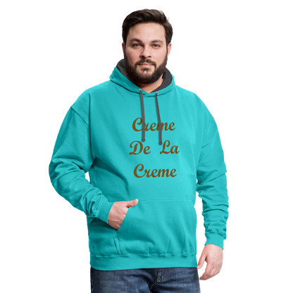Creme Hoodie - scuba blue/asphalt