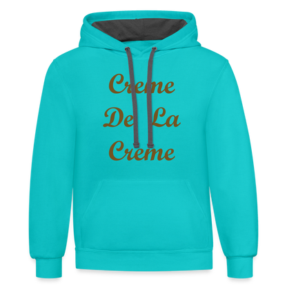 Creme Hoodie - scuba blue/asphalt