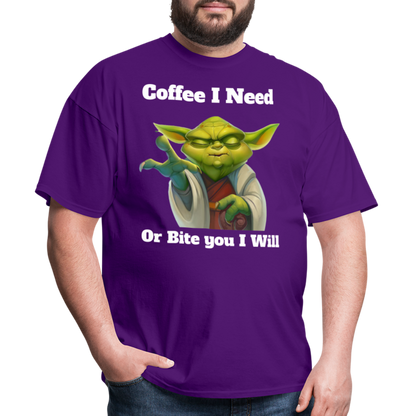 Coffee Yoda T-Shirt - purple