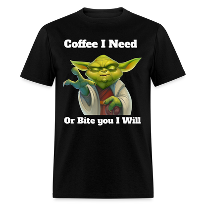 Coffee Yoda T-Shirt - black