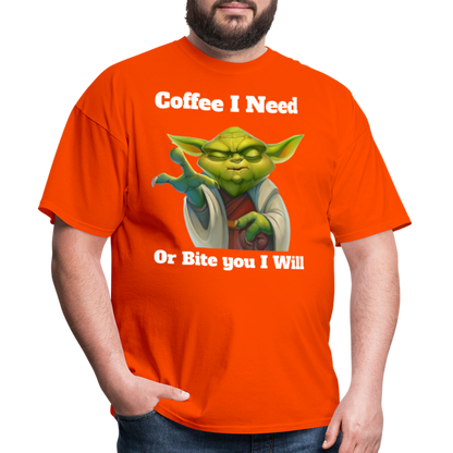 Coffee Yoda T-Shirt - orange