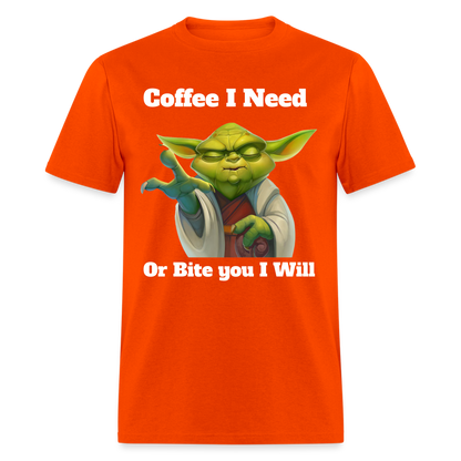 Coffee Yoda T-Shirt - orange