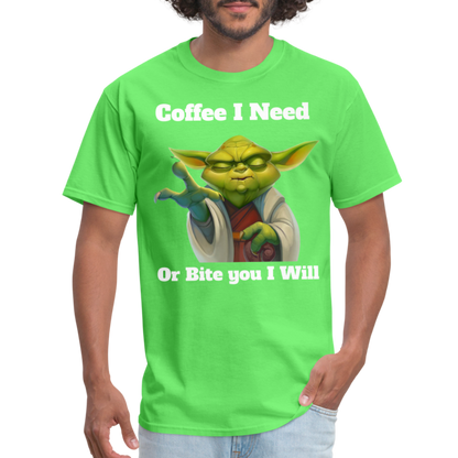 Coffee Yoda T-Shirt - kiwi