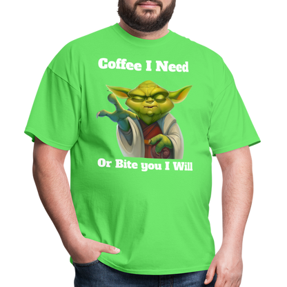 Coffee Yoda T-Shirt - kiwi