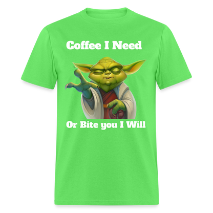 Coffee Yoda T-Shirt - kiwi