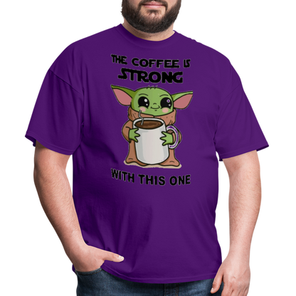 Yoda Coffee T-Shirt - purple