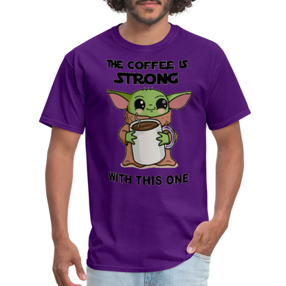 Yoda Coffee T-Shirt - purple