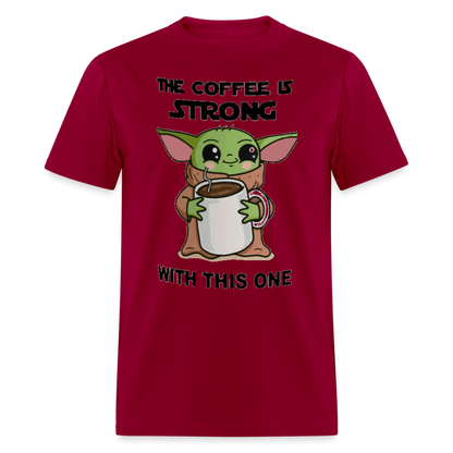 Yoda Coffee T-Shirt - dark red