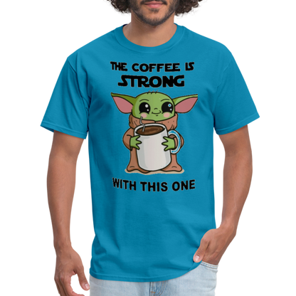 Yoda Coffee T-Shirt - turquoise
