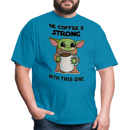 Yoda Coffee T-Shirt - turquoise