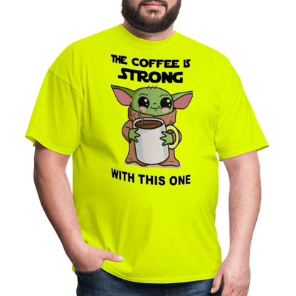 Yoda Coffee T-Shirt - safety green