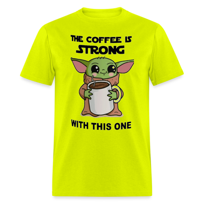 Yoda Coffee T-Shirt - safety green