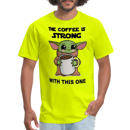 Yoda Coffee T-Shirt - safety green