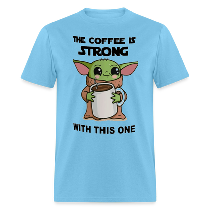 Yoda Coffee T-Shirt - aquatic blue