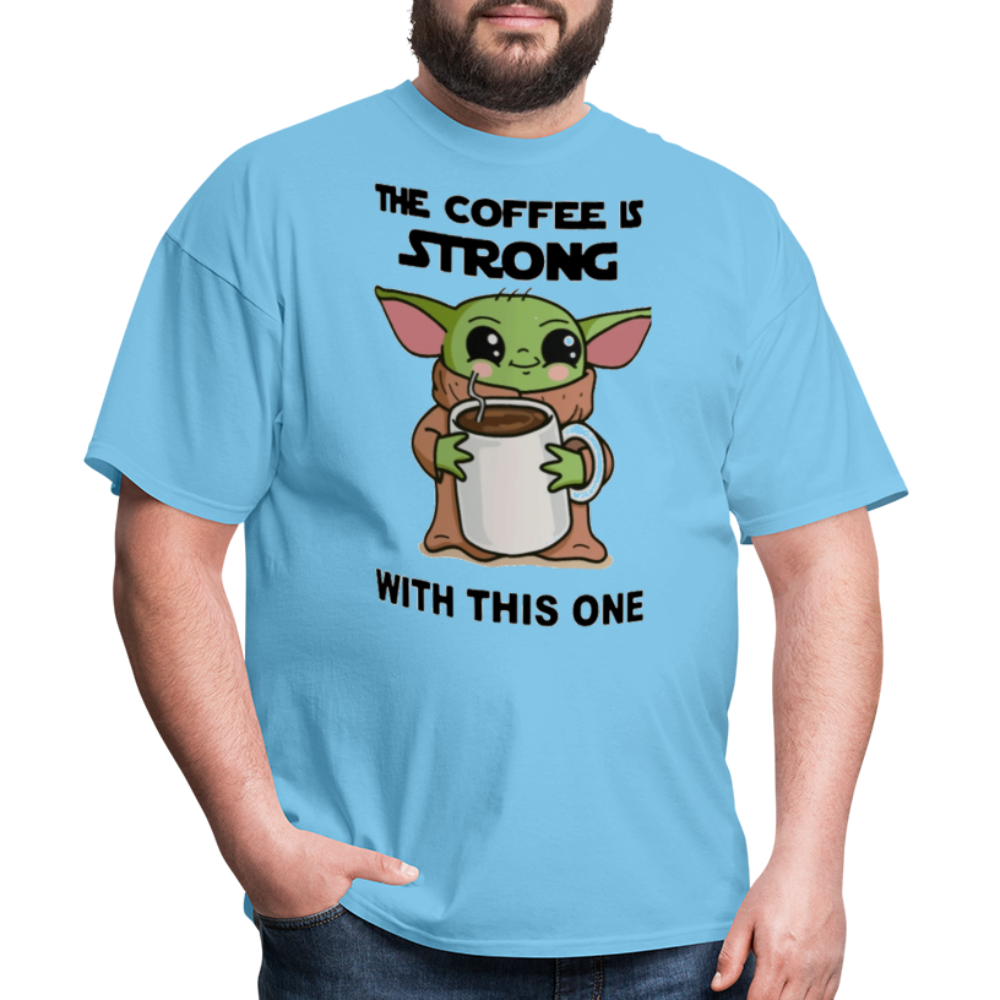 Yoda Coffee T-Shirt - aquatic blue