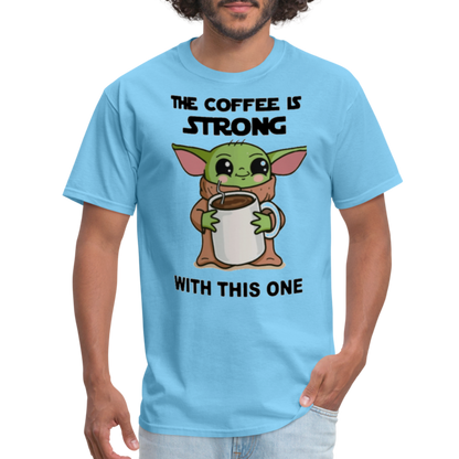 Yoda Coffee T-Shirt - aquatic blue