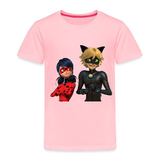 Ladybug & Cat Noir T-Shirt - pink